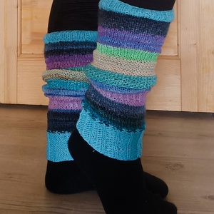 Színes kötött lábmelegítő, Ruha & Divat, Cipő & Papucs, Lábszármelegítő, Kötés, MESKA
