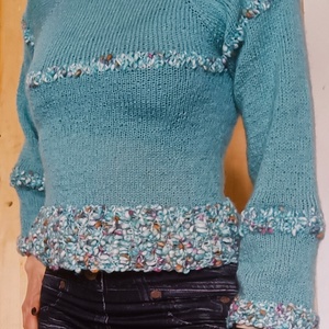 Tavasz kötött pulóver - Meska.hu