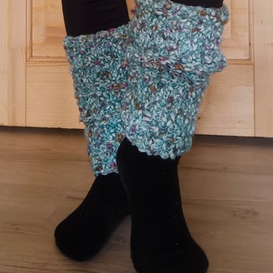 Tengerpart kötött lábszármelegítő - ruha & divat - cipő & papucs - lábszármelegítő - Meska.hu