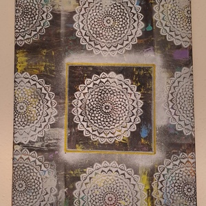 Mandala - Modern Absztrakt Festmény, Művészet, Festmény, Festmény vegyes technika, Festészet, Meska