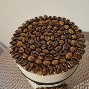Arany Espresso � Egyedi Kézműves Termék Kávészemekkel - otthon & életmód - dekoráció - asztal és polc dekoráció - díszüveg - Meska.hu