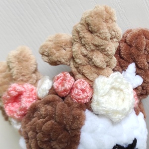 Horgolt rénszarvas virágokkal amigurumi - játék & sport - plüssállat & játékfigura - más figura - Meska.hu