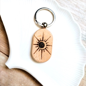 Nap-Hold kulcstartó, Táska & Tok, Kulcstartó & Táskadísz, Kulcstartó, Gravírozás, pirográfia, MESKA