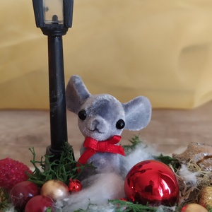 Téli egérkés asztaldísz - karácsony - adventi díszek - adventi asztaldísz - Meska.hu