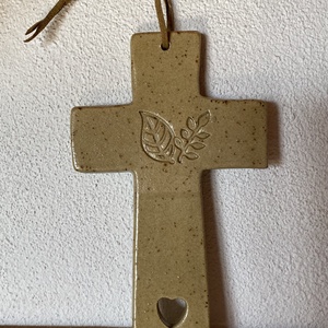Kerámia kereszt, Otthon & Életmód, Dekoráció, Fali és függő dekoráció, Függődísz, Kerámia, MESKA