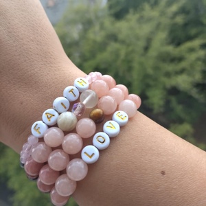 LOVE ásványkarkötő rudraksha-val - ékszer - karkötő - ásványkarkötő - Meska.hu