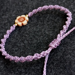 GYÖNGYÖM, GYÖNGYVIRÁGOM makramé karkötő , Ékszer, Karkötő, Fonott karkötő, Csomózás, Ékszerkészítés, MESKA