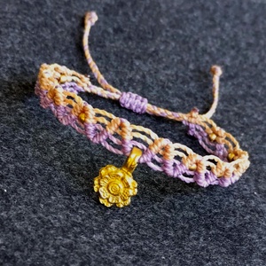 INDIA makramé karkötő , Ékszer, Karkötő, Fonott karkötő, Csomózás, Ékszerkészítés, MESKA