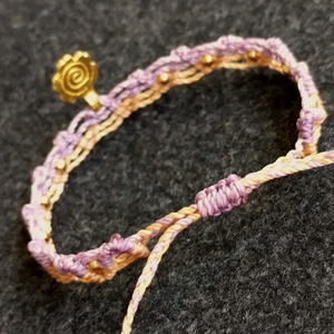 INDIA makramé karkötő  - ékszer - karkötő - fonott karkötő - Meska.hu