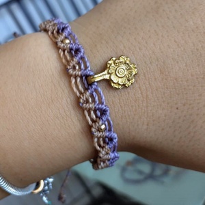 INDIA makramé karkötő  - ékszer - karkötő - fonott karkötő - Meska.hu