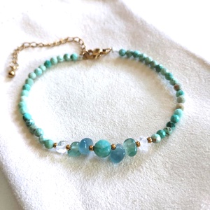 Peru türkiz ásványkarkötő  - ékszer - karkötő - ásványkarkötő - Meska.hu