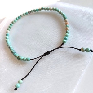 Fazettált perui türkiz ásványkarkötő  - ékszer - karkötő - ásványkarkötő - Meska.hu