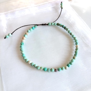 Fazettált perui türkiz ásványkarkötő  - ékszer - karkötő - ásványkarkötő - Meska.hu