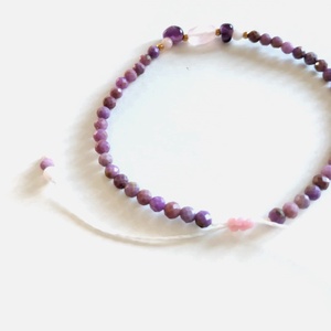 Foszfosziderit, fluorit, rózsakvarc ásványkarkötő  - ékszer - karkötő - ásványkarkötő - Meska.hu