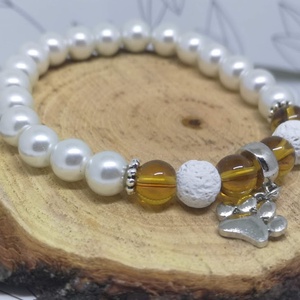 Kutya mancsos karkötő - ékszer - karkötő - gyöngyös karkötő - Meska.hu