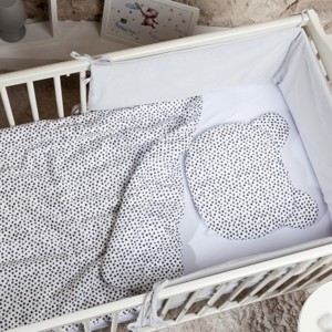 3 részes ágynemű szett velvet rácsvédővel - Konfetti kissrác, Otthon & Lakás, Babaszoba, gyerekszoba, Baba ágynemű, , Meska