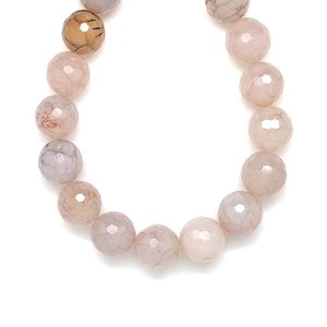 Achát fazettált A golyó 14mm ékszerkészítő alapanyag (füzér), Kellékek & szerszámok, Ásvány alapanyag, Ásványfüzér, , MESKA