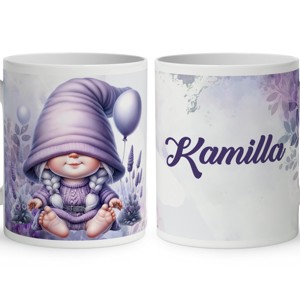 Névvel kérhető - Lufis levendulás manólány mintás bögre, Otthon & Életmód, Konyhafelszerelés, tálalás, Tálalás, Bögre & Csésze, , MESKA