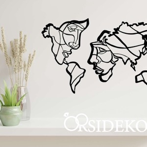 Arctérkép falikép fából, Otthon & Életmód, Dekoráció, Fali és függő dekoráció, Falra akasztható dekor, , MESKA