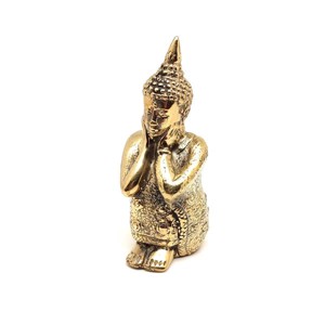 Réz figura Buddha álmodozó arany 9x4cm, Otthon & Életmód, Dekoráció, Spiritualitás, , MESKA