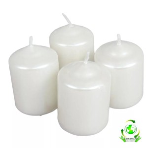 Metál adventi gyertya szett 40x60mm - ivory, Kellékek & szerszámok, Dekorációs gyertya, Dekorációs kellékek, , MESKA