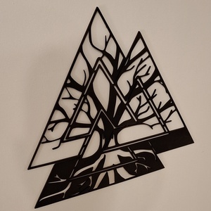 Valknut szimbólum - otthon & életmód - dekoráció - kép & falikép - fából készült kép - Meska.hu