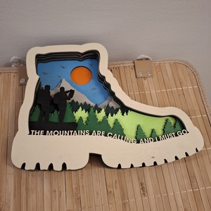 Túrabakancs dekoráció, Otthon & Életmód, Dekoráció, Dísztárgy, Famegmunkálás, Festett tárgyak, MESKA