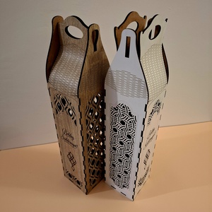 Ajándék bor tartó - otthon & életmód - konyhafelszerelés, tálalás - italos kellékek - boros díszdoboz - Meska.hu