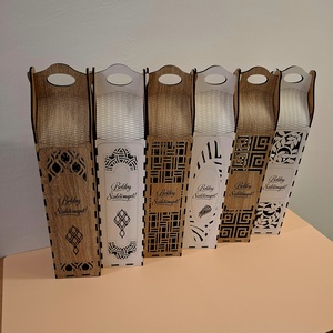 Ajándék bor tartó, Otthon & Életmód, Konyhafelszerelés, tálalás, Italos kellékek, Boros díszdoboz, Famegmunkálás, MESKA