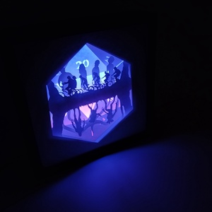 Stranger Things ledes képkeret - otthon & életmód - lámpa - asztali lámpa - Meska.hu