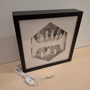 Stranger Things ledes képkeret - otthon & életmód - lámpa - asztali lámpa - Meska.hu