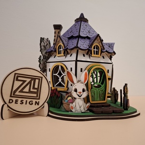 Kézműves nyuszis házikó - Meska.hu