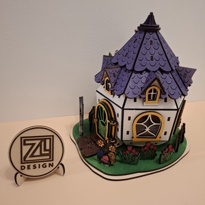 Kézműves nyuszis házikó - ünnepi díszek, dekorációk - húsvéti díszek és dekorációk - húsvéti asztaldíszek - Meska.hu