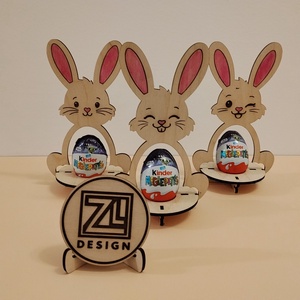 Nyuszis tojás tartó - ünnepi díszek, dekorációk - húsvéti díszek és dekorációk - húsvéti tojástartó - Meska.hu