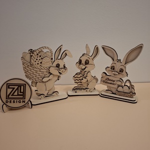 Nyuszis figura - ünnepi díszek, dekorációk - húsvéti díszek és dekorációk - húsvéti tojástartó - Meska.hu