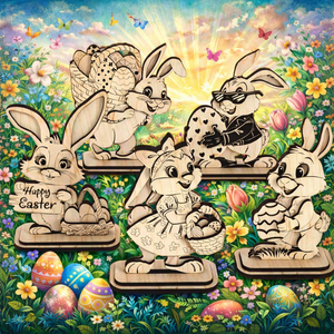 Nyuszis figura - ünnepi díszek, dekorációk - húsvéti díszek és dekorációk - húsvéti tojástartó - Meska.hu