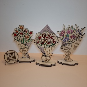 Lézervágott festett szál virág - otthon & életmód - virágdekoráció - virágdíszek - lézervágott virágdíszek - Meska.hu