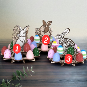 Nyuszis tojás tartó - ünnepi díszek, dekorációk - húsvéti díszek és dekorációk - húsvéti tojástartó - Meska.hu