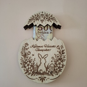 Nyuszis pénzátadó tojás - ünnepi díszek, dekorációk - húsvéti díszek és dekorációk - húsvéti pénzátadó - Meska.hu