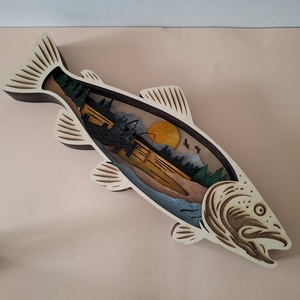 Horgász asztaldísz - otthon & életmód - dekoráció - asztal és polc dekoráció - asztaldísz - Meska.hu