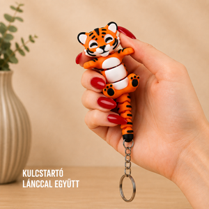 Taro � Mágneses Flexi Tigris kulcstartó - táska & tok - kulcstartó & táskadísz - kulcstartó - Meska.hu