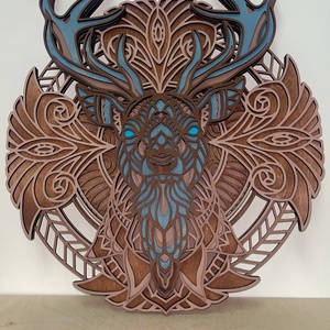 Szarvas Mandala, Otthon & Életmód, Dekoráció, Kép & Falikép, 3d képek, Famegmunkálás, MESKA