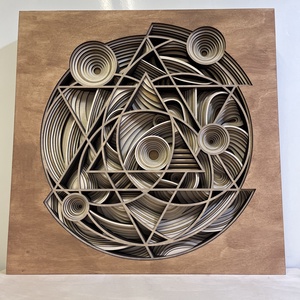 Geometria Falidekor, Otthon & Életmód, Dekoráció, Kép & Falikép, 3d képek, Famegmunkálás, MESKA