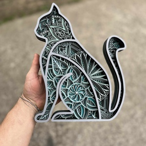 Mandala cica - otthon & életmód - dekoráció - kép & falikép - 3d képek - Meska.hu