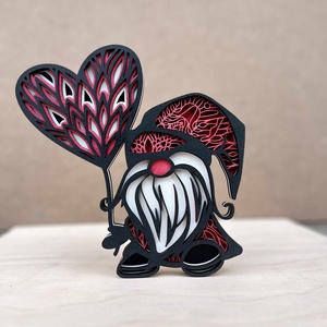 Szíves manó, Otthon & Életmód, Dekoráció, Kép & Falikép, 3d képek, Famegmunkálás, MESKA