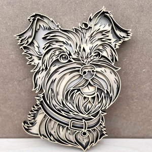 Yorkshire terrier falidísz, Otthon & Életmód, Dekoráció, Kép & Falikép, 3d képek, Famegmunkálás, MESKA