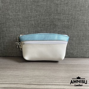 Fehér - metálkék kettő cipzáras kulcstartó - LIMITÁLT B3002, Táska & Tok, Kulcstartó & Táskadísz, Kulcstartó, , MESKA