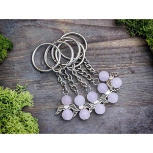 Álmodozó angyal kulcstartó rózsakvarccal 25 dbos csomag - Meska.hu