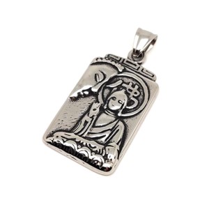 Medál acél Buddha 2,5x3,5cm - Meska.hu