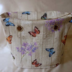 Obag belső classic (beige alapon színes pillangós) -  - Meska.hu